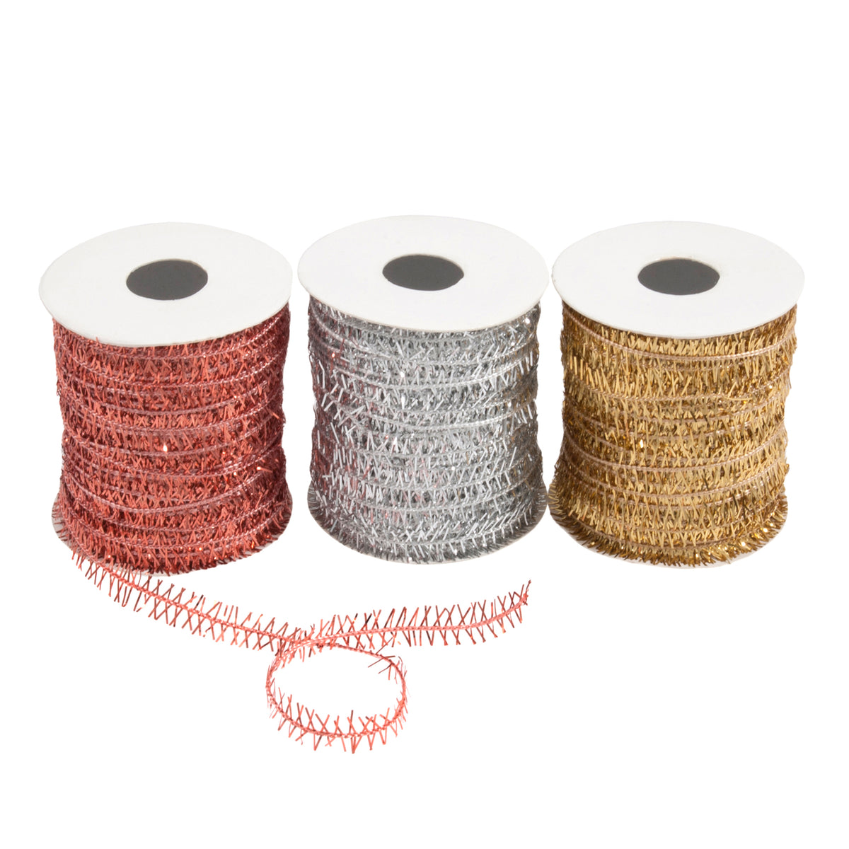 Metallic Twine - 10m - Copper, Gold & Silver - 3 Pieces - Trimits