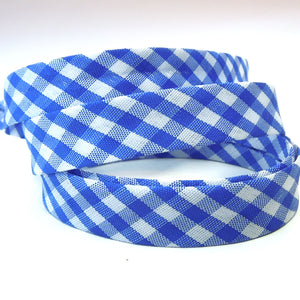 Gingham bias binding in a choice of colours