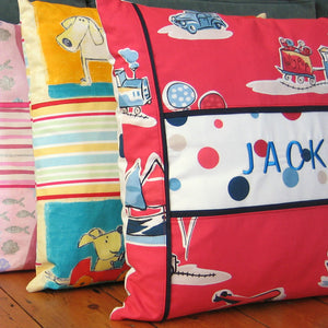 Personalised Cushions - Fabric and Ribbon