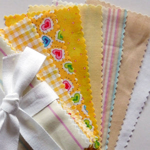 Mini Patchwork Bundles - Fabric and Ribbon