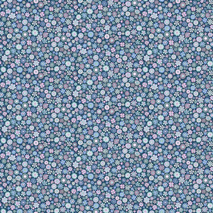 Blooms Lilac Cotton Fabric - Makower 004/L - Country Cuttings