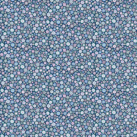 Blooms Lilac Cotton Fabric - Makower 004/L - Country Cuttings