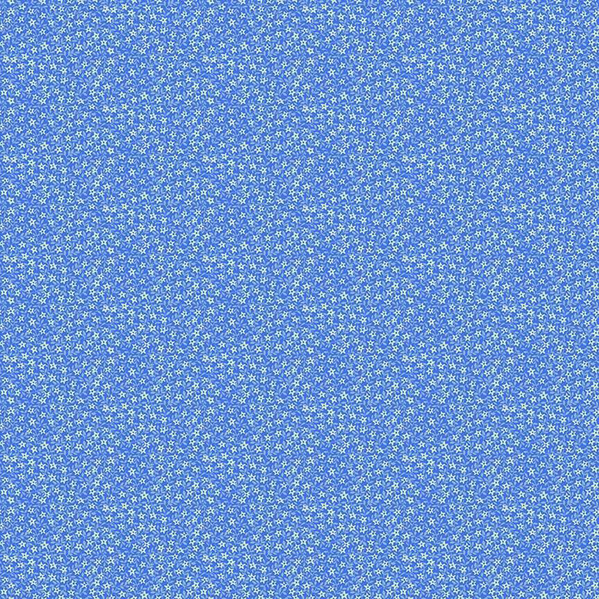 Starflower Blue Cotton Fabric - Makower 006/B - Country Cuttings