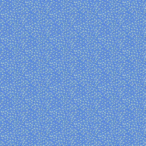 Starflower Blue Cotton Fabric - Makower 006/B - Country Cuttings