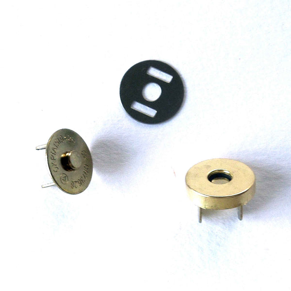 Metal Magnetic Bag Closures - Gold - 14mm - 3 Sets