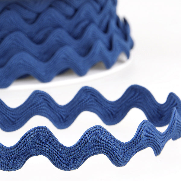 15mm Ric Rac Trim - Antique Blue - Stephanoise