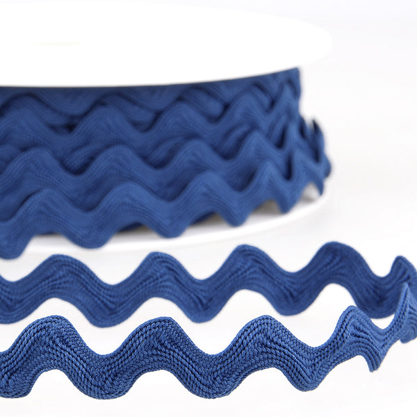 15mm Ric Rac Trim - Antique Blue - Stephanoise