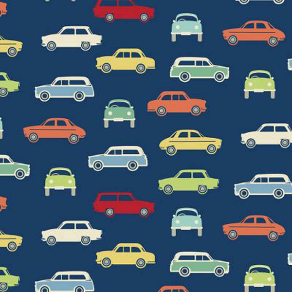 Navy Cars Fat Quarter Bundle - Andover - Edyta Sitar Sweet Ride Collection