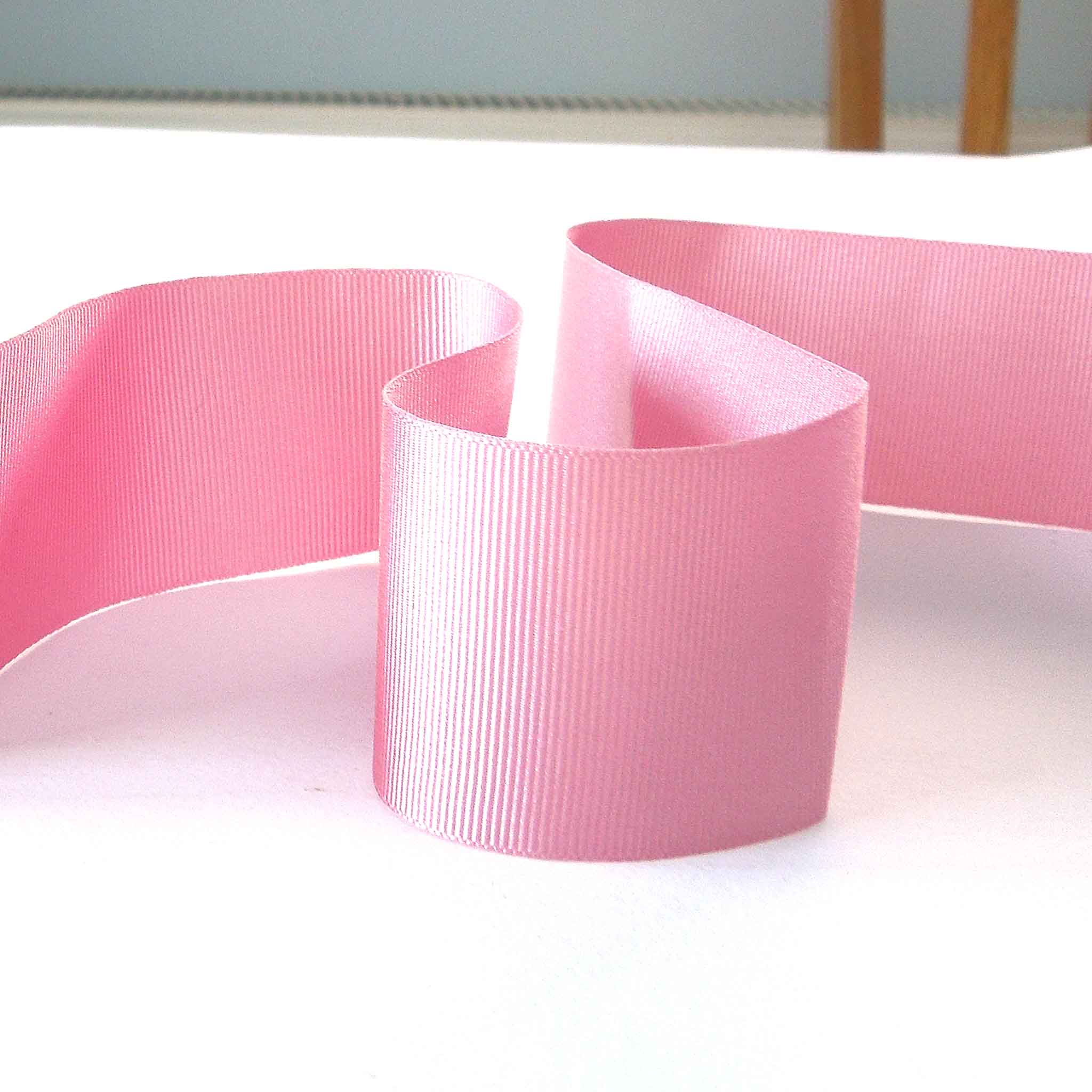 Plain Grosgrain Ribbon - Dusky Pink- Berisfords - 40mm