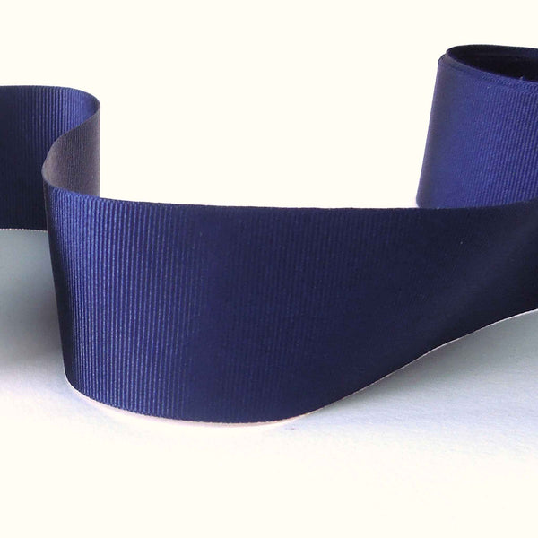 Plain Grosgrain Ribbon - Navy Blue - Berisfords - 40mm