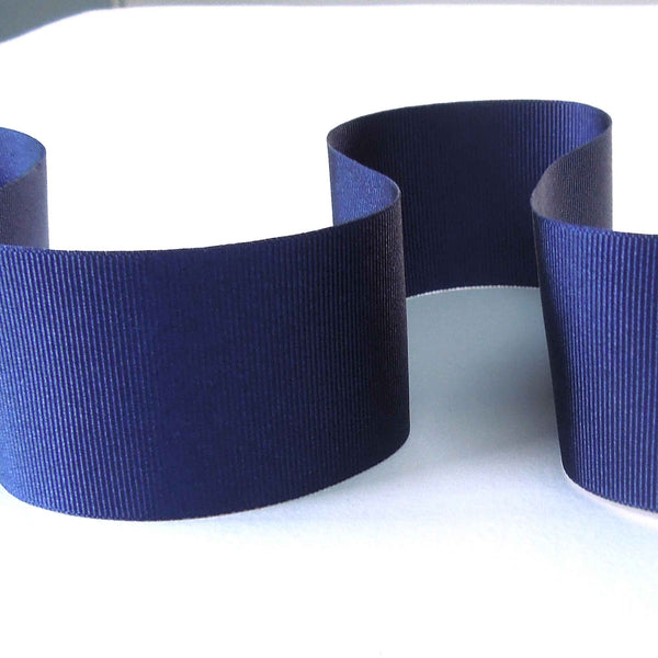 Plain Grosgrain Ribbon - Navy Blue - Berisfords - 40mm