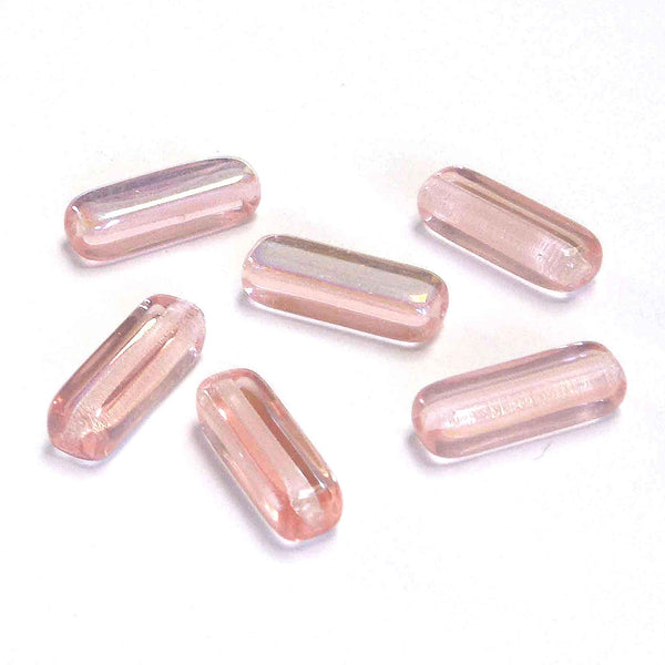 15mm Bugle Glass Beads - Pink - Gutermann - 15 beads in Tube