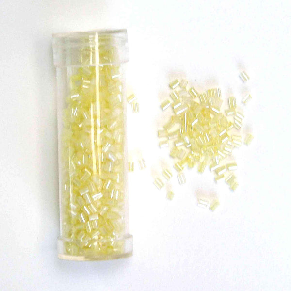 2mm Bugle Beads - Lemon - Gutermann - 10g Tube