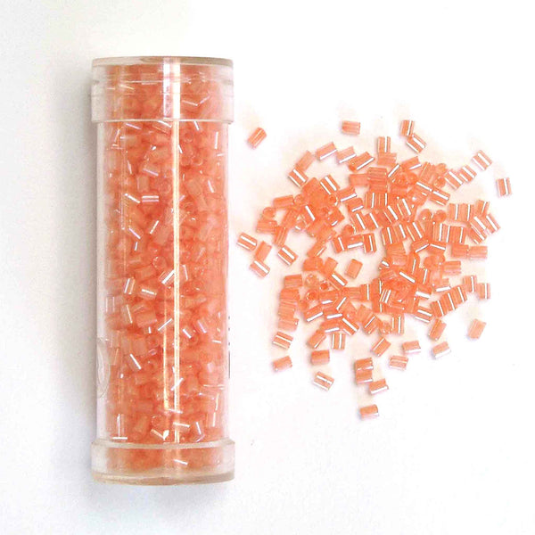 2mm Bugle Beads - Shell Pink - Gutermann - 10g Tube