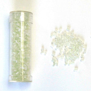 2mm Bugle Beads - Pastel Green - Gutermann - 10g Tube