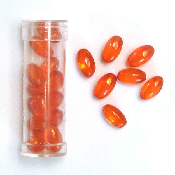 12mm Olive Beads - Orange - Gutermann - 14 beads in Tube