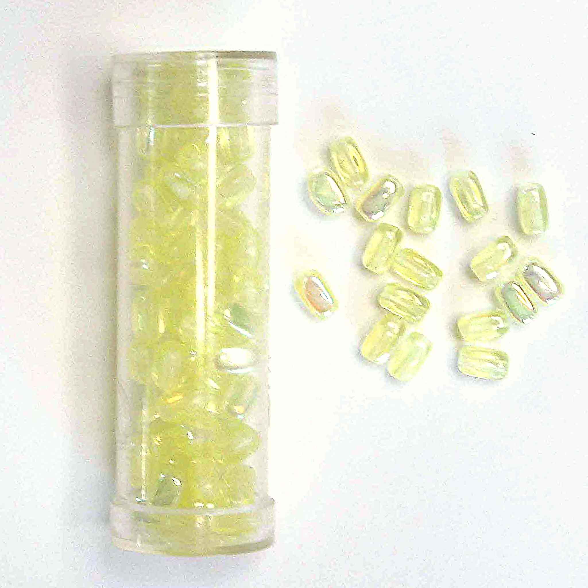 6mm Rice Glass Beads - Yellow - Gutermann - 85 beads in Tube