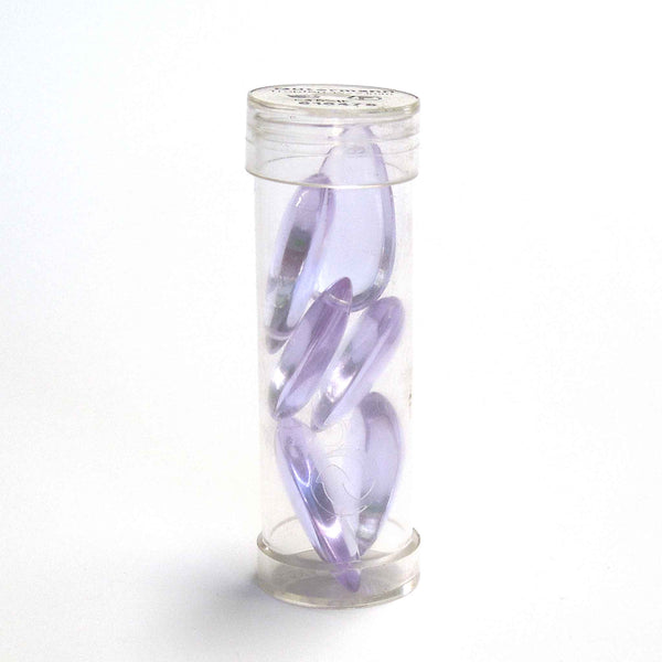 12x21mm Large Drop Glass Beads - Light Lilac Blue - Gutermann - 6 beads in Tube