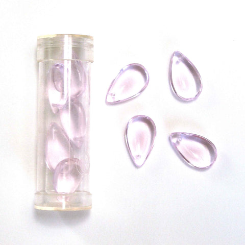 10x18mm Drop Glass Beads - Pink - Gutermann - 10 beads in Tube Copy