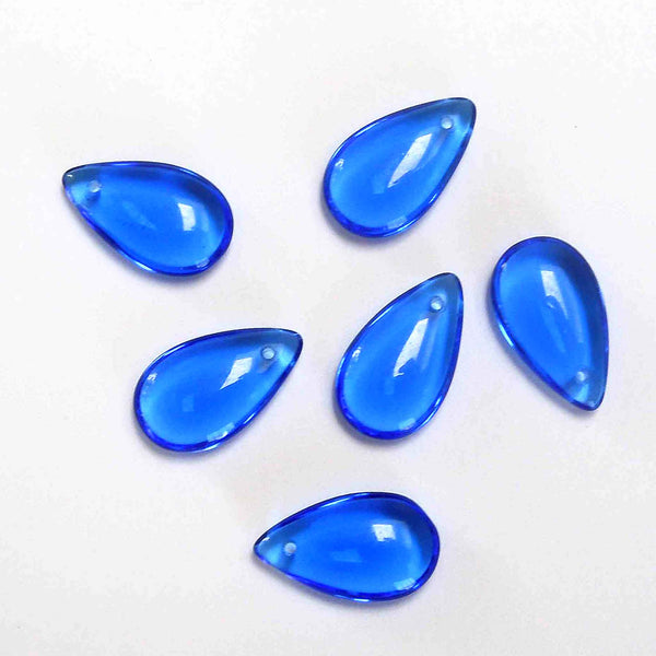 10x18mm Drop Glass Beads - Blue - Gutermann - 10 beads in Tube