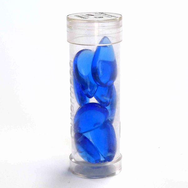 10x18mm Drop Glass Beads - Blue - Gutermann - 10 beads in Tube