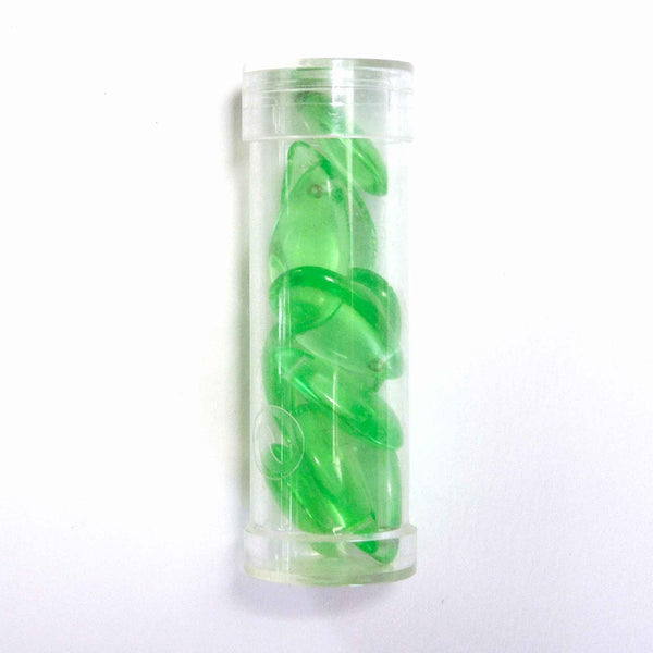 10x18mm Drop Glass Beads - Mint Green - Gutermann - 10 beads in Tube