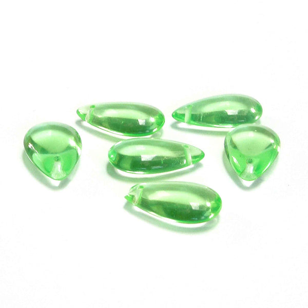 10x18mm Drop Glass Beads - Mint Green - Gutermann - 10 beads in Tube