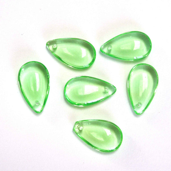 10x18mm Drop Glass Beads - Mint Green - Gutermann - 10 beads in Tube