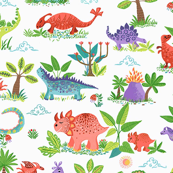 Dinosaurs Fat Quarter Bundle - Makower - Dino Friends and Rex Collections