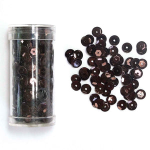 6mm Cupped Sequins - Dark Copper - Gutermann - 9g