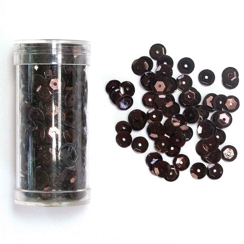 6mm Cupped Sequins - Dark Copper - Gutermann - 9g