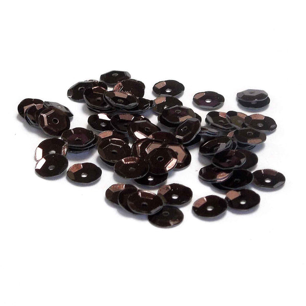 6mm Cupped Sequins - Dark Copper - Gutermann - 9g