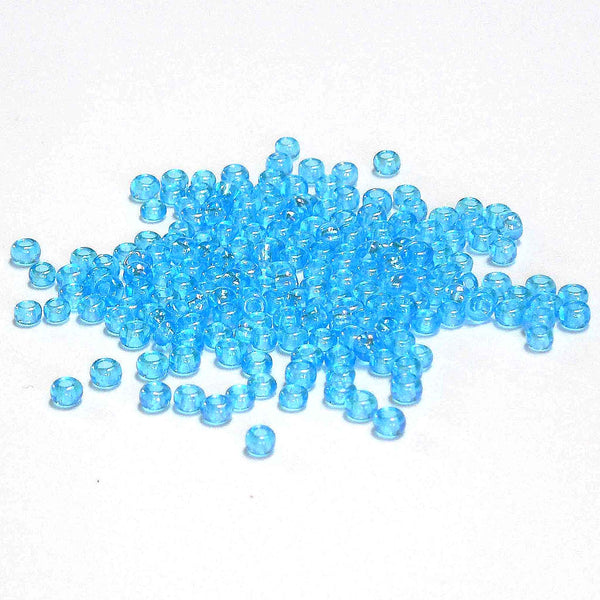 Rocailles Glass Seed Beads 9/0- Baby Blue Slight Iris - Gutermann - 28g - Large Tube