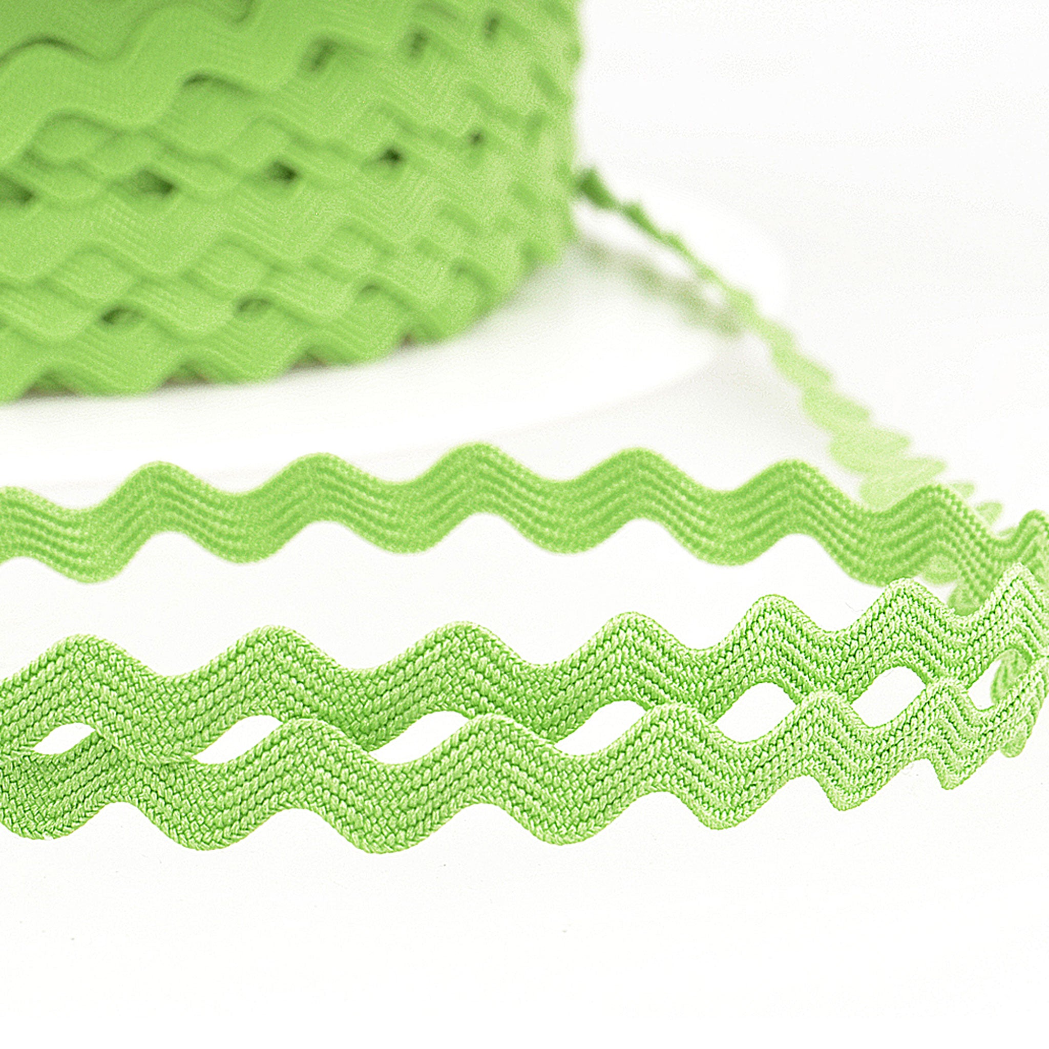 8mm Ric Rac Trim - Anise Green - Stephanoise