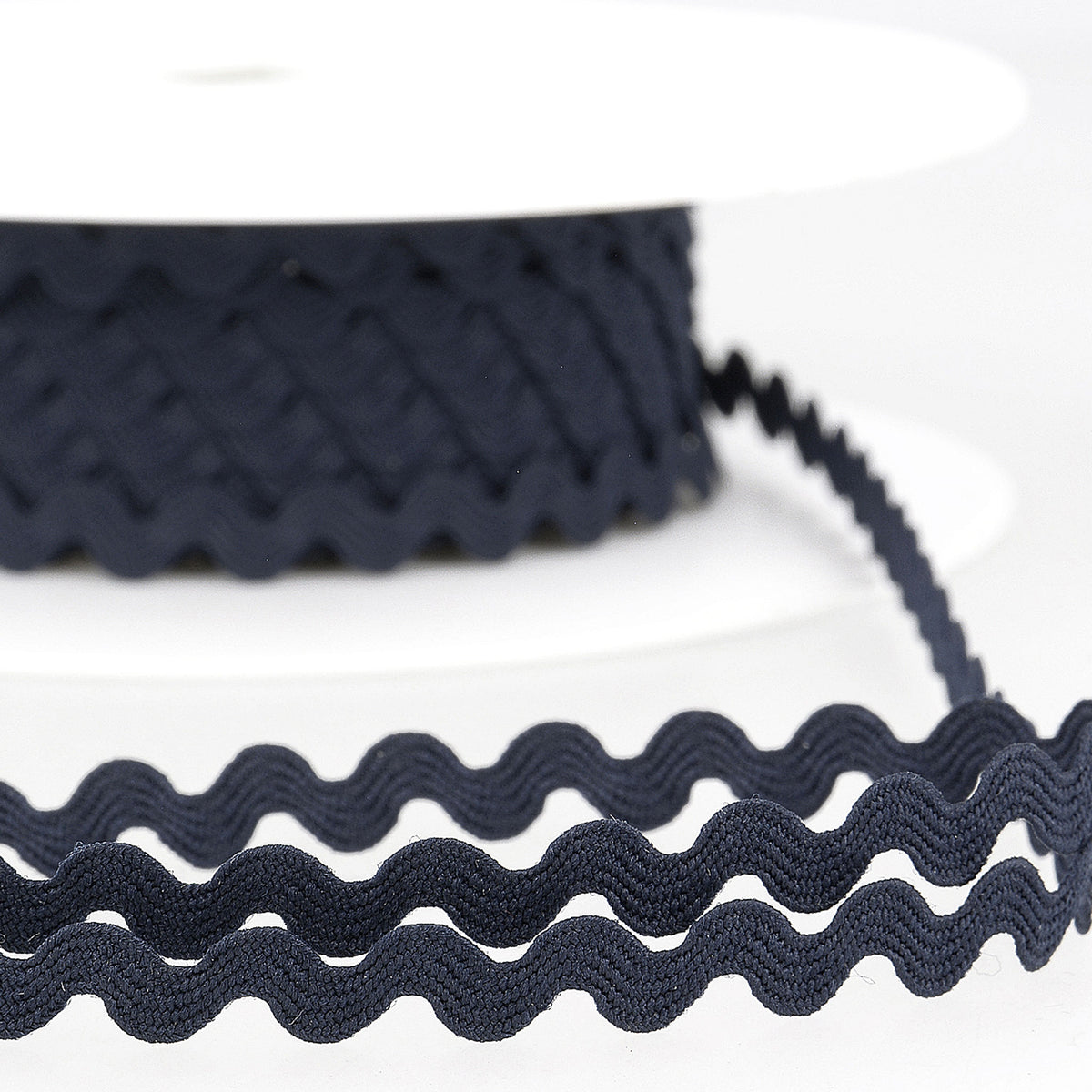 8mm Ric Rac Trim - Dark Navy Blue - Stephanoise – Fabric and Ribbon