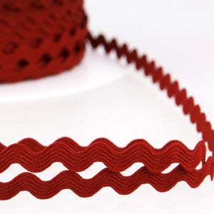 8mm Ric Rac Trim - Hermes Red - Stephanoise