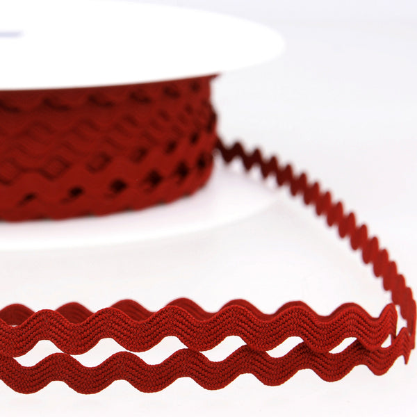 8mm Ric Rac Trim - Hermes Red - Stephanoise