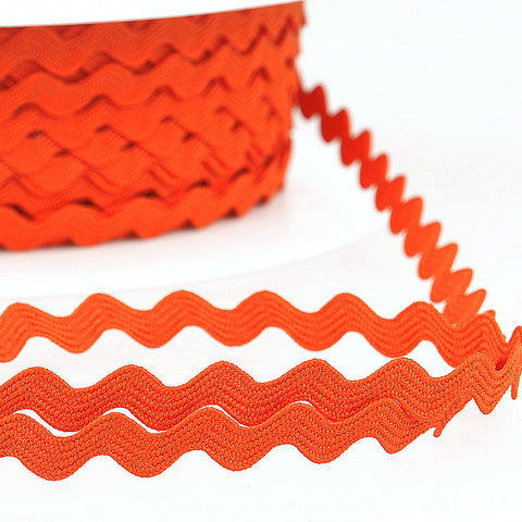 8mm Ric Rac Trim - Orange - Stephanoise