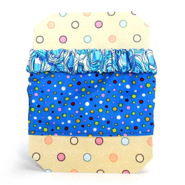 Scrunchie - Hairband - Bandana - Dotty Blue - Organza Gift Bag - Handmade in Pure Cotton