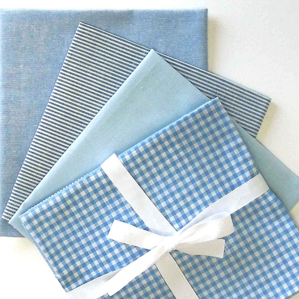 Blue Fat Quarter Pack - 4 Pieces - Cotton Fabric