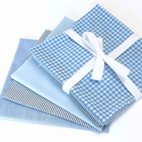 Blue Fat Quarter Pack - 4 Pieces - Cotton Fabric