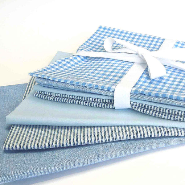 Blue Fat Quarter Pack - 4 Pieces - Cotton Fabric