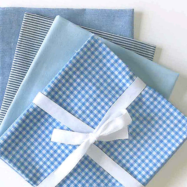 Blue Fat Quarter Pack - 4 Pieces - Cotton Fabric