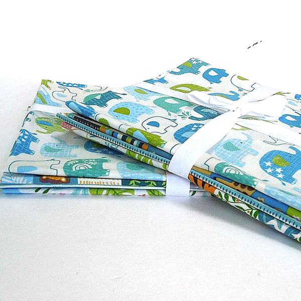 Blue Jungle Fat Quarter Bundle - Makower - In the Jungle Collection