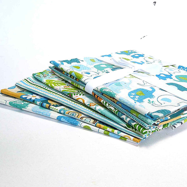 Blue Jungle Fat Quarter Bundle - Makower - In the Jungle Collection