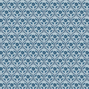 Brensham - Lewis and Irene - Floral Trellis on French Grey A752.2 - Cotton Fabric