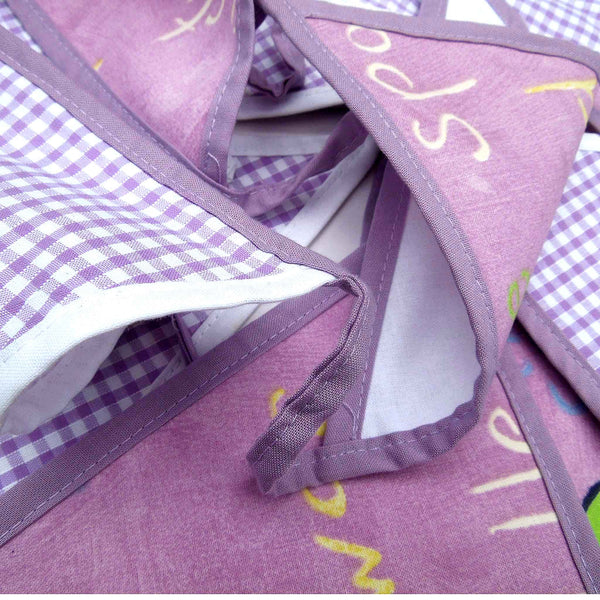 Cotton Bunting - Lilac Nursery Rhyme and Gingham - Handmade