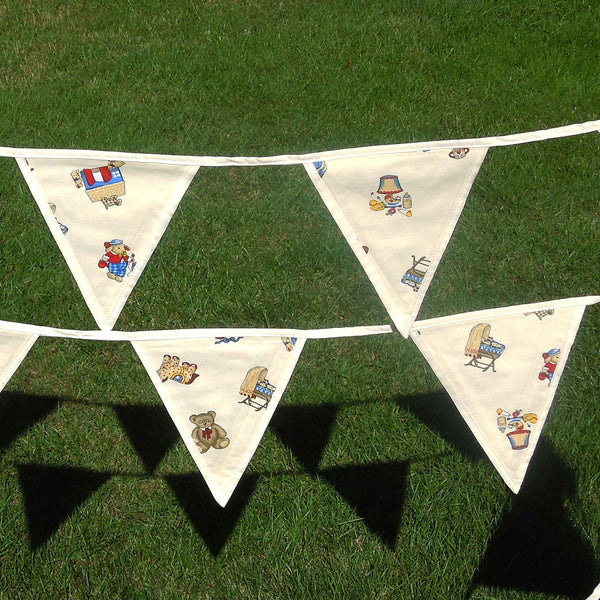 Cotton Bunting - Cream Retro Nursery - Handmade