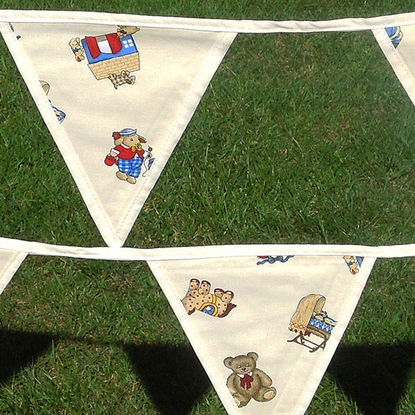 Cotton Bunting - Cream Retro Nursery - Handmade