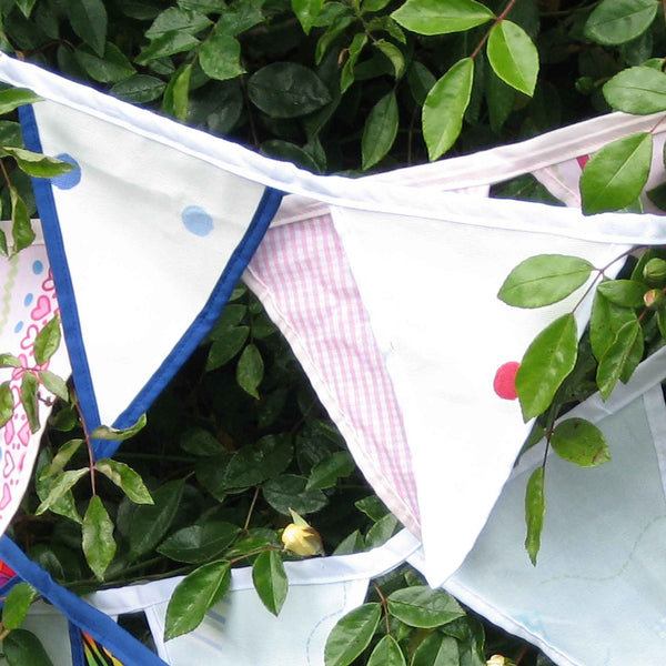 Cotton Bunting - Dotty- Red - White - Blue - Handmade